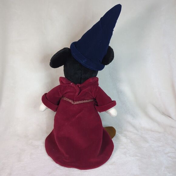 Disney Store Fantasia Sorcerer Mickey Mouse 12" Plush Toy VTG 90s 17" w/Hat EUC - Picture 6 of 11